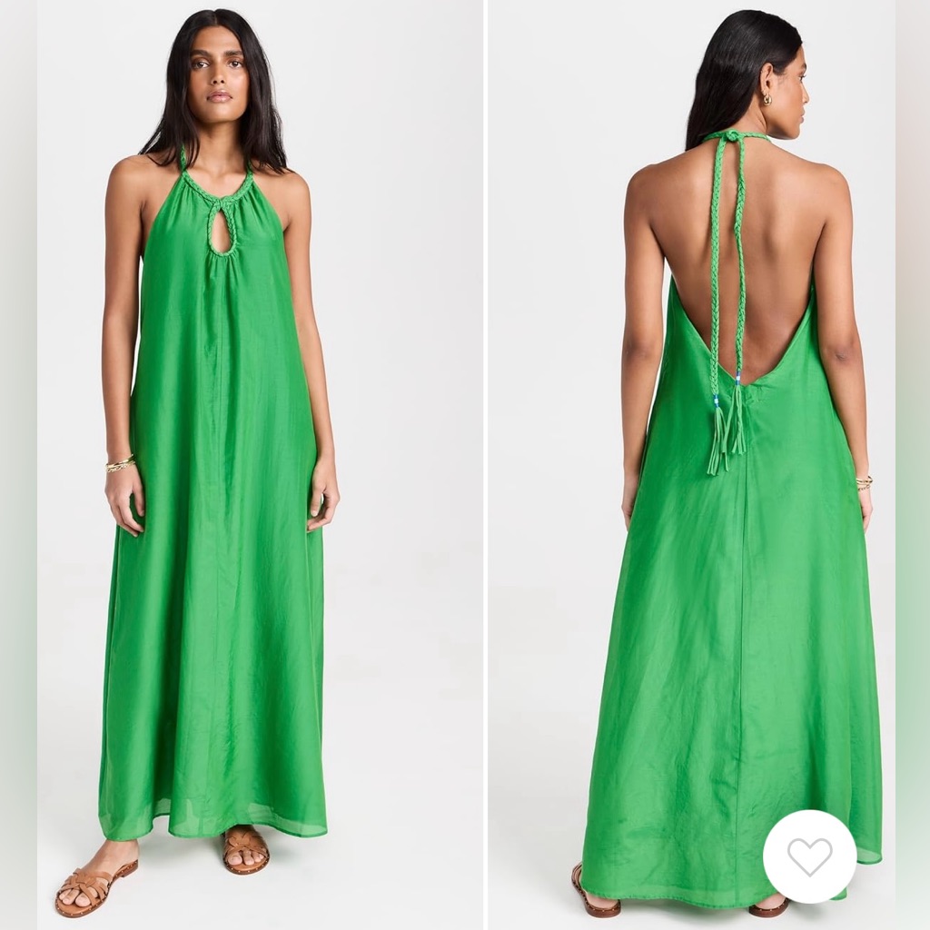 Xirena Vibrant Green Backless Dress